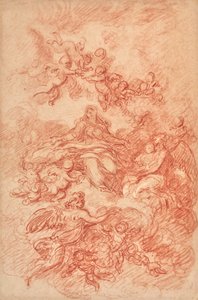 Jungfrau umgeben von geflügelten Engeln von Gabriel Francois Doyen