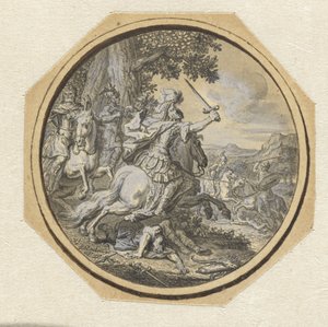Kampfszene von Gabriel Francois Louis Debrie