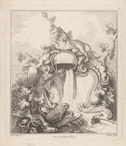 Brunnen mit Panther von Gabriel Huquier