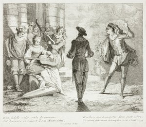 Tafel aus Livre de Scenes Comiques von Gabriel Huquier