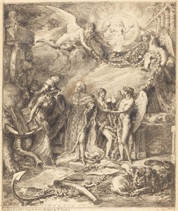 Allegorie auf die Hochzeit des Grafen von Provence von Gabriel Jacques de Saint Aubin