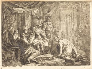 Versöhnung von Absalom und David von Gabriel Jacques de Saint Aubin