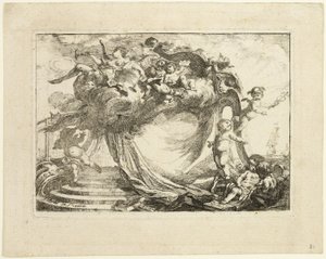 Vignette für eine Adresse von Gabriel Jacques de Saint Aubin