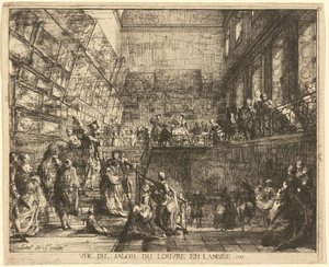 Ansicht des Salons des Louvre im Jahr 1753
