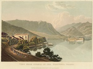 Ansicht von Stresa der Schönen Insel (Isola Bella, Lago Maggiore), vor 1820