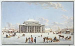 Ansicht des Bolschoi-Theaters in St. Petersburg, frühes 19. Jahrhundert von Gabriel Ludwig Lory the Elder