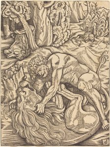 Herkules und der nemeische Löwe von Gabriel Salmon