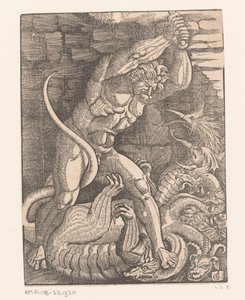 Herkules tötet die Hydra von Lerna Arbeiten des Herkules von Gabriel Salmon
