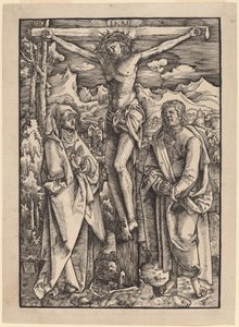 Christus am Kreuz zwischen der Jungfrau und dem Heiligen Johannes von Gabriel Zehender