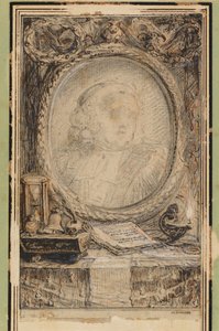 Allegorischer Rahmen mit einer Fledermaus, um 1769