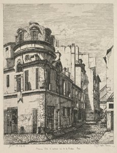 Radierungen des alten Paris: Ehemalige medizinische Schule, rue de la Bucherie von Gabrielle Marie Niel