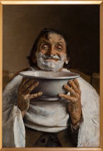 Mann im Friseursalon von Gaetano Bellei