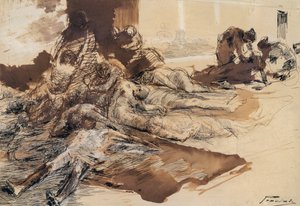 Studie der Pest von Gaetano Previati