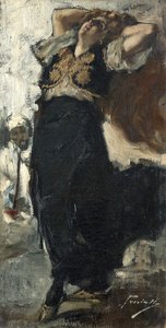 Die Frau des Künstlers als türkische Tänzerin von Gaetano Previati
