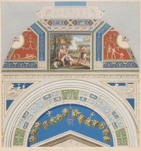Lünette und Gewölbefeld mit Adam und Eva bei der Arbeit von Gaetano Savorelli