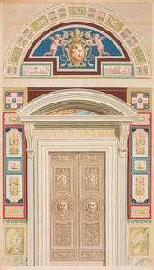 Tür, Rahmung und Lünette von Loggia XIII