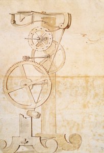 Zeichnung von Galileos Pendeluhr, Manuskript von Galileo Galilei