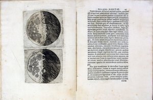 Seite aus dem Buch Sidereus Nuncius von Galileo Galilei, 1610