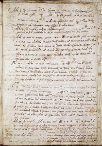 Seite aus „Sidereus Nuncius“, in der Galilei die vier Sterne als Medicea Sidera oder Pianeti Medicei benennt