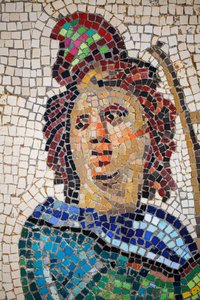 Römisches Mosaik, das Orpheus beim Spielen der Lyra darstellt von Gallo-Roman