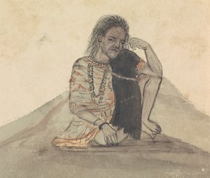 Mann mit einem schwarzen Schal von Gangaram Chintaman Tambat