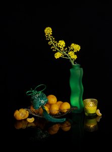 Lebhaftes Zitrus-Stillleben