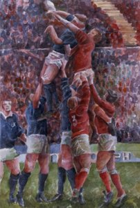 Rugby International, Wales gegen Schottland von Gareth Lloyd Ball