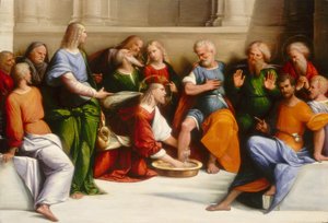 Christus wäscht den Jüngern die Füße von Garofalo