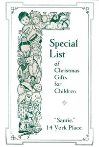 Sonderliste der Weihnachtsgeschenke für Kinder, 1917 von Garratt and Atkinson