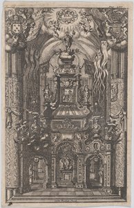 Catafalque für Ferdinand, aus einem unbekannten Buch von Gaspar Bouttats
