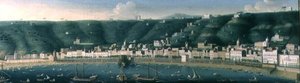 Blick auf Neapel vom Meer mit dem Castel dell