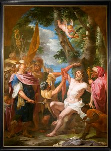 Pfarrkirche (Sint-Bartholomeuskerk). Innenraum. Gemälde. Martyrium des heiligen Bartholomäus. Gaspar De Craeyer oder J Van der Heyde (?) von Gaspar De Crayer
