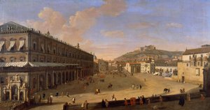 Palastplatz in Neapel von Gaspar van Wittel