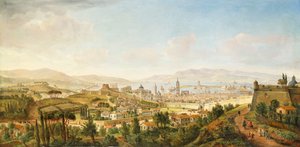 Ein Panoramablick auf Messina, Sizilien von Gaspar van Wittel