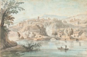 Landschaft bei Tivoli, 1701-10 von Gaspar van Wittel