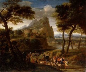 Landschaft mit Karawane, 17. Jahrhundert