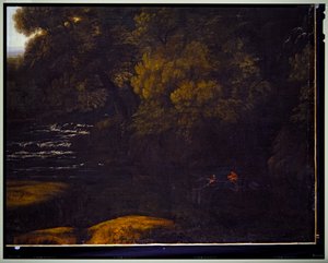 Italienische Landschaft, Detail, undatiert von Gaspard Poussin Dughet