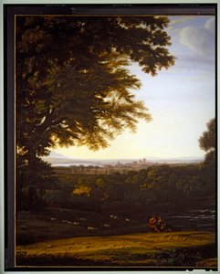 Italienische pastorale Landschaft (Detail), undatiert