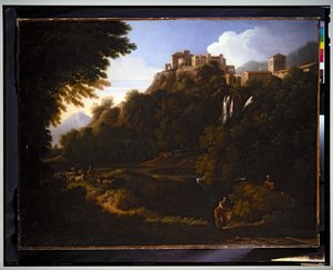 Landschaft - Ein Wasserfall in der römischen Campagna