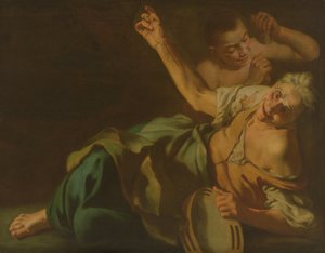Alte Frau mit Straßenjungen von Gaspare Traversi