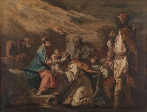 Anbetung der Heiligen Drei Könige von Gasparo Diziani (attributed to)