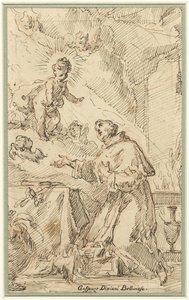 Das Christuskind erscheint dem Hl. Antonius von Padua von Gasparo Diziani