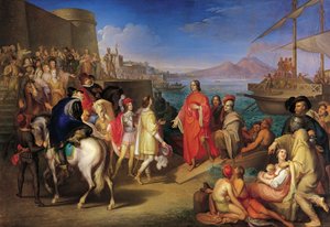 Landung von Lorenzo dem Prächtigen in Neapel von Gaspero Martellini