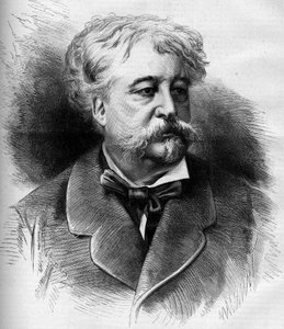 Porträt von Jules Noriac (1827-1882), französischer Schriftsteller, Kritiker und Journalist. Gravur von G. Vuillier in „Le Monde Illustré“ Nr. 1332 vom 7. Oktober. von Gaston Vuillier