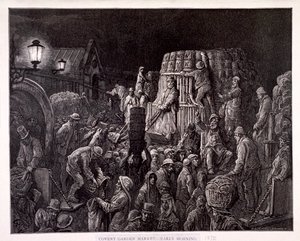 Covent Garden Market - Früher Morgen, 1872 von Gauchard Brunier