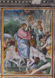 Detail von "Christus zieht in Jerusalem ein", aus "Das Leben und die Passion Christi" von Gaudenzio Ferrari