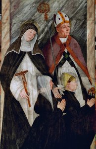 Die heilige Katharina von Siena, der heilige Nikolaus von Bari und zwei kniende Bieter von Gaudenzio Ferrari