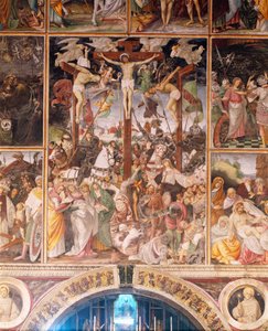 Die Kreuzigung, (Detail), aus Leben und Passion Christi, Fresko, 1513
