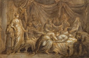 Andromache trauert um den Tod von Hector, 1760-63 von Gavin Hamilton
