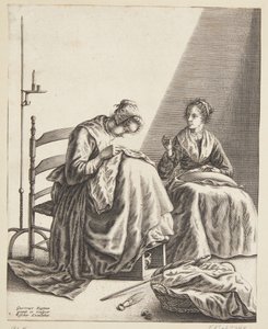 Zwei Frauen, die nähen von Geertruyt Roghman
